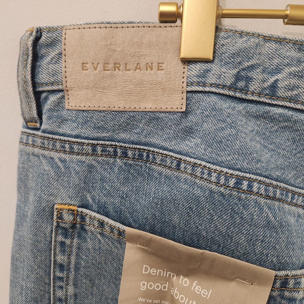 Everlane high rise wide leg baggy blue jeans size 32 - Picture 7 of 9